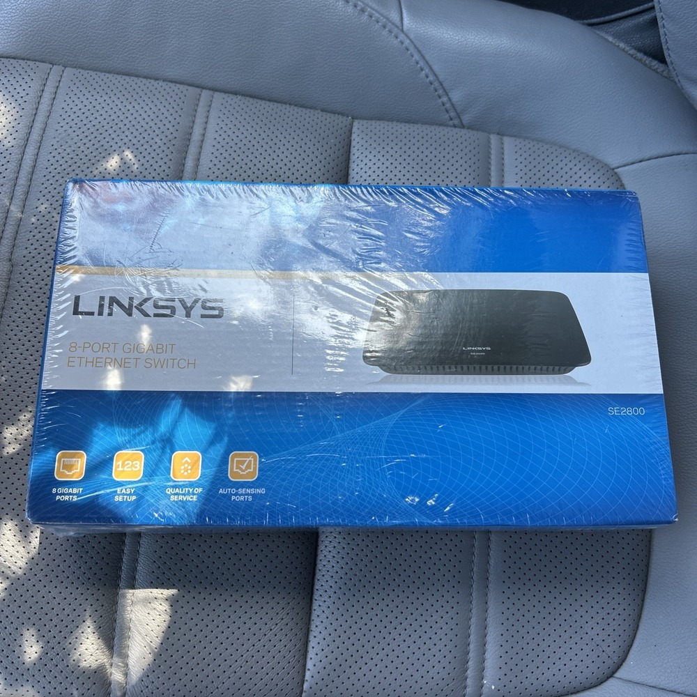 Linksys SE2800 8-Port Gigabit Ethernet Switch Unmanaged Wired SE2800-NP Black